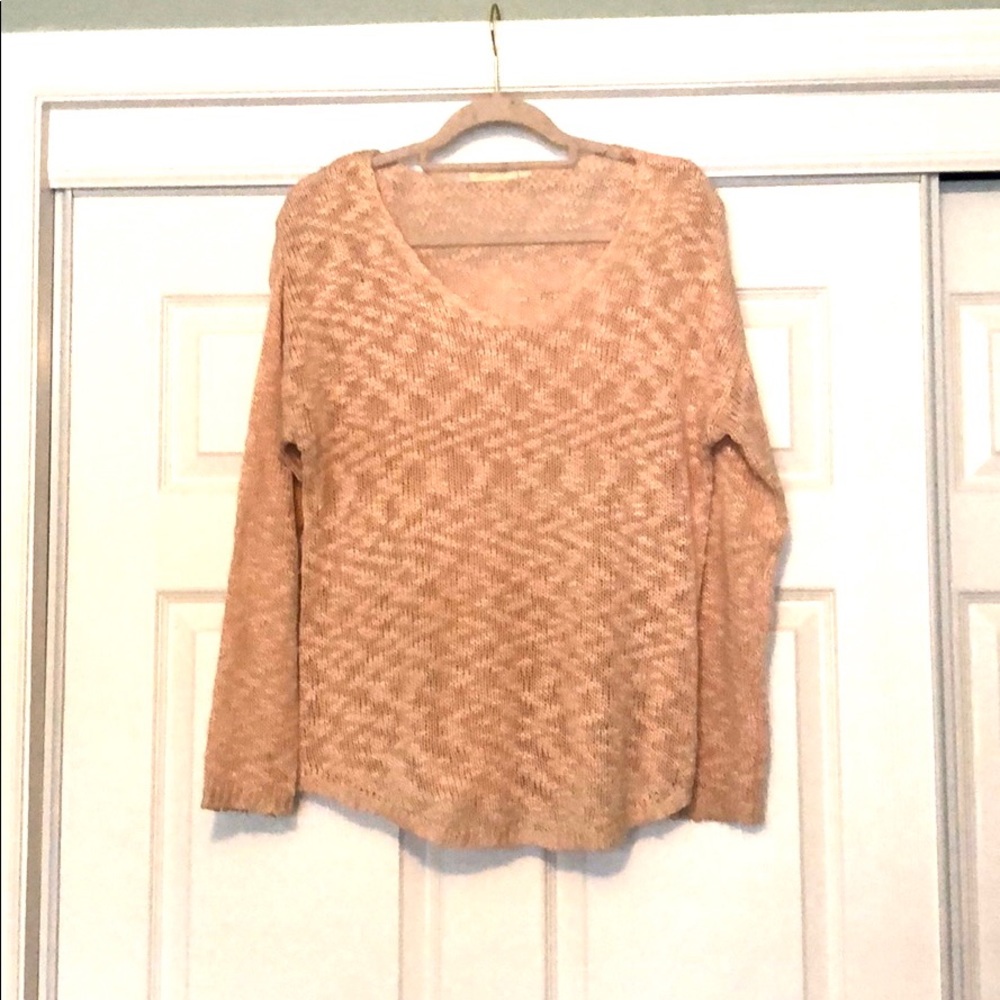 Knit scoop neckline sweater